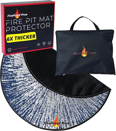 40 Inch Blauwe Brandmat voor Vuurplaats met Warmte-Isolatie en Vlambescherming