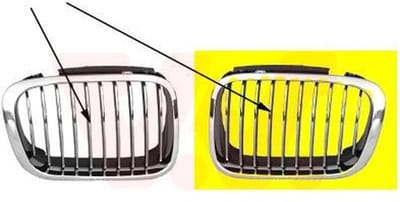 VanWezel 0646515 - Grille calandre gauche pour Bmw 3 e46 4 portes de 2002 à 2005