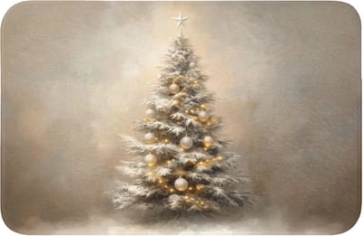 WC mat 60x40 cm - Antislip - Kerst - kerstboom - Sneeuw - Art - Toiletmat - Vloermat - Douchemat - Toilet tapijt - Toiletmatten