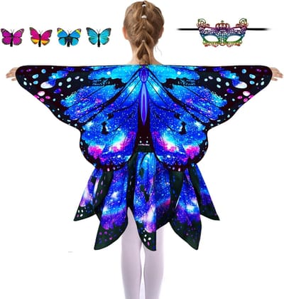 Vleermuis Kostuum voor Kinderen - Set van 4 (Cape, Rok, Masker en Haarspelden) voor Meisjes, Perfect voor Feestjes en Verkleedpartijen