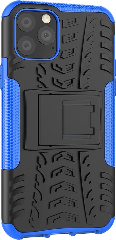 Peachy Shockproof bescherming hoesje geschikt voor iPhone 11 Pro case - Blauw