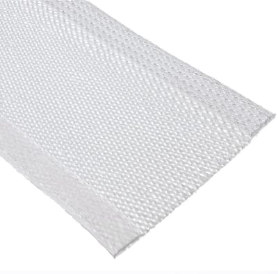Geweven Kabelslang met Klittenbandsluiting 1m x 40mm Wit