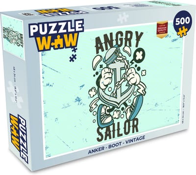 Puzzel Anker - Boot - Vintage - Legpuzzel - Puzzel 500 stukjes
