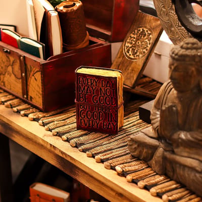 Ancient Wisdom - Notitieboek - Geolied bruin leer met sleutel - 200 pagina's - dagboek - notities - schetsen - aantekeningen - schrijfblok
