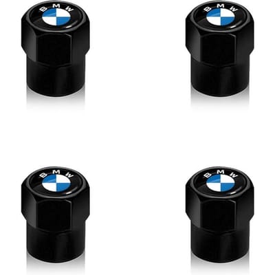4 stuks Zeskantige ventieldopjes anti-diefstal en stofdicht Auto-onderdelen Voor BMW 520d 520i 523i 525i 525d 530i 530d 535i 535d 540i 545i zwart