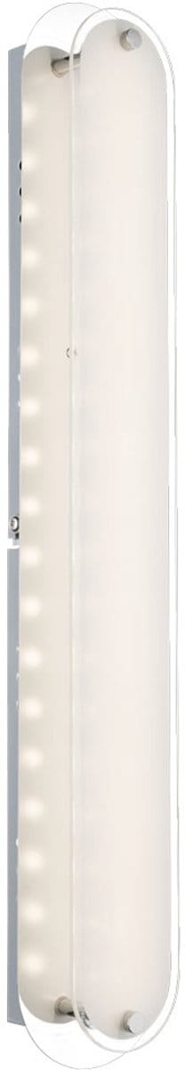 LED wandlamp gesatineerd glas spiegellamp chroom wandlamp woonkamer, 9W 492Lm warm wit, LxBxH 47x8x6 cm