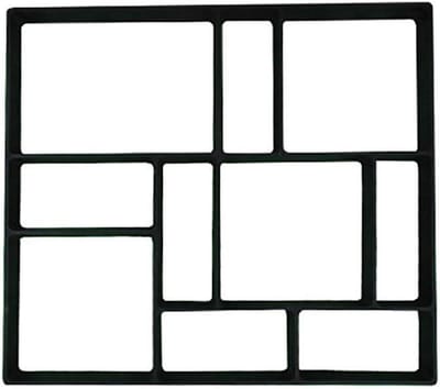 Betonmal Stenen - Tuinpad Mal - Loopbrug Maken - Herbruikbaar Plastic - 40x45 cm - Zwart