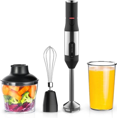 CoolHome Powerblend M1 Staafmixer - 4-in-1 staafmixer Set - 1200Watt - Zwart