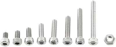 Dailygoods- Moeren 300pcs - Roestvrij Staal A2 - Hex Socket Schroeven - Zeskantmoeren - Corrosiebestendig - Assortiment met Heldere Afwerking - Bevestigingsmiddelen