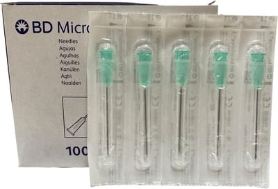 BD Microlance - Gelaat Steriele Naalden - 21g - 0.8 x 40 mm - Groen - Gerstkorrel - Milia - Comedonen - 100 Stuks
