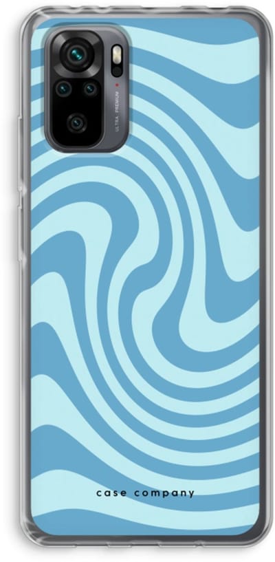 Case Company® - Hoesje geschikt voor Xiaomi Redmi Note 10 Pro hoesje - Swirl Blauw - Soft Cover Telefoonhoesje - Bescherming aan alle Kanten en Schermrand