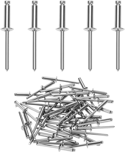 Pack van 50 blinde nieten 4.8 x 16 mm van roestvrij staal voor stevige bevestiging en duurzaamheid