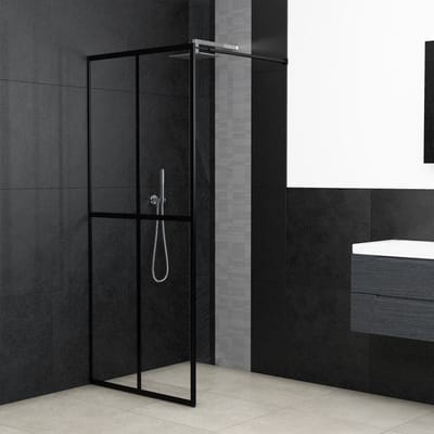 vidaXL - Inloopdouchewand - 100x195 - cm - transparant - gehard - glas