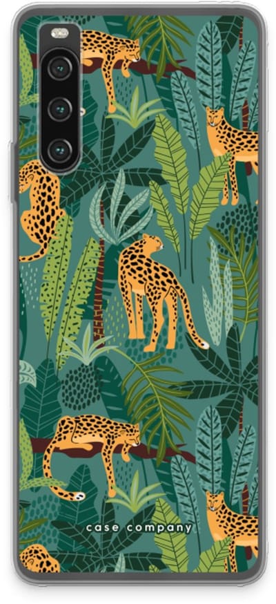 Case Company® - Hoesje geschikt voor Sony Xperia 10 IV hoesje - Luipaard 2 - Soft Cover Telefoonhoesje - Bescherming aan alle Kanten en Schermrand