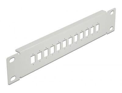 Delock 10″ Fiber Optic Patch Panel 12 Port for SC Simplex / LC Duplex 1U grey