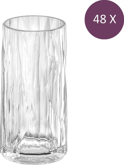 Koziol - Superglas Club No. 8 Longdrinkglas 300 ml Set van 48 Stuks - Kunststof - Transparant