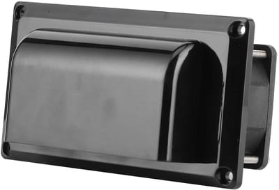 Afzuigventilator - Corrosiebestendig - Geluidsarm - Zwart - Zijuitlaatventilator - Voor Camper en Boot - 12V 25W