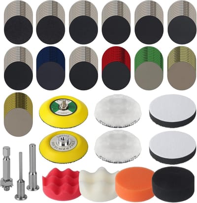 Polijstaccessoires Set - Schuurpapier Set - Oppervlakken Glanzend Maken - 145 Delige Set - 75 mm - Niet gespecificeerd