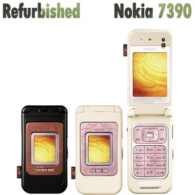 Gerenoveerde Nokia Originele Nokia Ontgrendeld 7390 Mobiele Telefoon Met 1 SIM 1 battery 1 charger roze