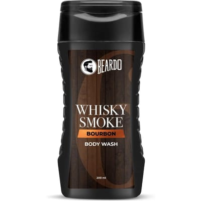 Beardo Whisky Smoke Douchegel 200ml | Gedurfde op Whisky Smoke Geïnspireerde Geur | Diep Reinigende & Hydraterende Formule voor Frisse, Zachte Huid | Geparfumeerde Body black