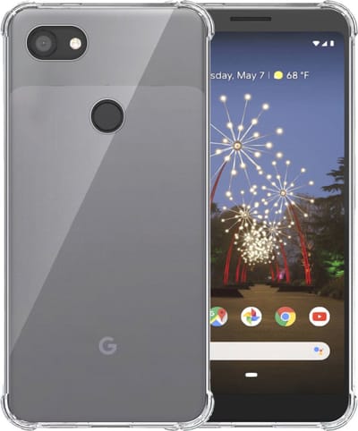 Telefoonhoesje Geschikt voor Google Pixel 3A XL Transparant - Shockproof TPU Siliconen Case met Stootrand Doorzichtig - Smartphonica geschikt voor Google Pixel 3A XL