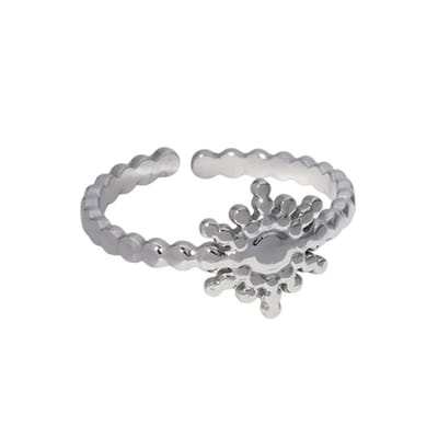 Rvs sieraden - Stalen verstelbare open ring -Duurzaam- One size-Zilver