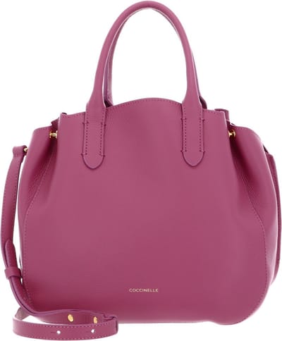 COCCINELLE Leren Handtas Schoudertas Coccinellesoft Wear Handbag Double Grainy Leather Pulp P / Garnet R Paars