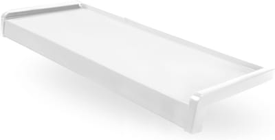 Vensterbank Aluminium - Buiten vensterbank - Gevel Beschermen - Gepoedercoat - 100 cm x 35 cm - Wit RAL 9016