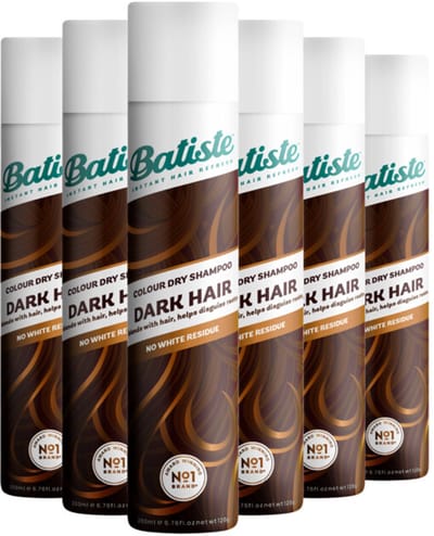 Batiste Droogshampoo Hint of Colour Dark - 6 x 200 ml - Voordeelverpakking
