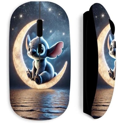Souris sans fil - MANIACASE - Noir - Optique - 2 piles AA - Design ergonomique