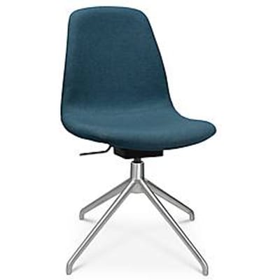 Conferentiestoel Topstar Sitness Life 1.1, draaibaar/zitting in hoogte verstelbaar, zonder armleuningen, B 460 x D 390 x H 450-480 mm, 4-poots onderstel, mat aluminium & stof, petrol