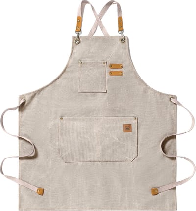 Tamarow Premium Keukenschort - Werk en BBQ Schort - Kookschort - Crossback - Wit