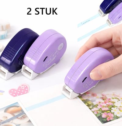 Permanente Glue Tape Set (2 stuks) – Dubbelzijdig Zelfklevend – 6 mm – Navulbaar & Zuurvrij