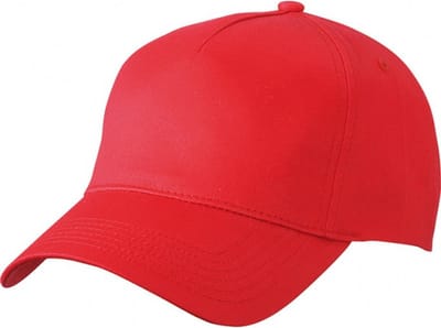 5 panel baseball pet rood