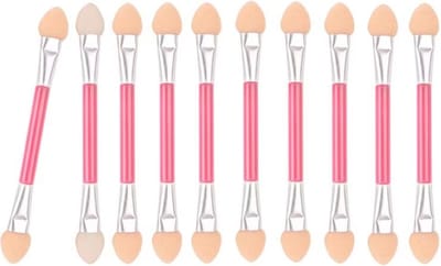 Igoods Oogschaduw Applicators - Oogschaduw Sticks - Oogschaduw Borstel Spons - Eyeliner Borstel - Make-up - Dubbelzijdig - Roze - 10 Stuks