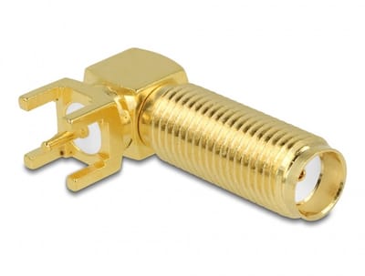 Delock SMA Jack 90° PCB Thread length 16 mm