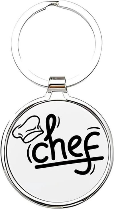 Akyol - Chef Sleutelhanger - kok - De beste kok - Chef - chefkok - keukenmedewerker - eten - restaurant - keukenmeester - Keuken - kelner - sterrenchef - 4 x 7,5 CM