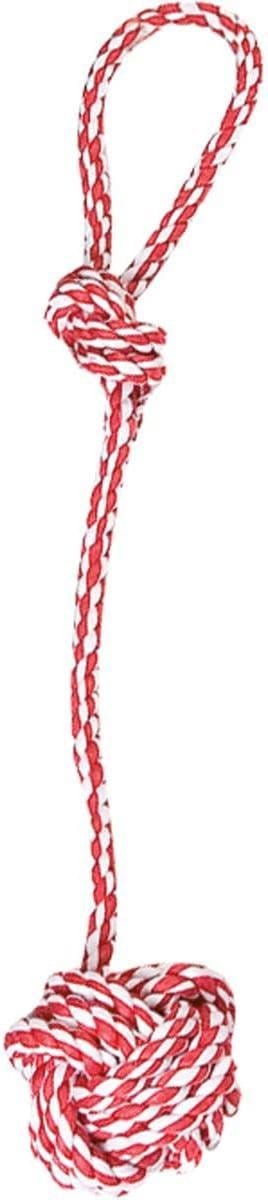 Flamingo Touw met Knoopbal - Hondenspeelgoed - 57 cm - Rood