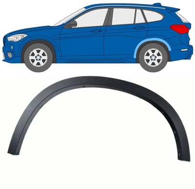 Zijlijst sierlijst achterspatbord voor BMW X1 2015-2022 / Links