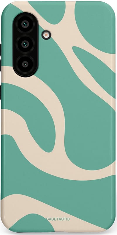 Casetastic hoesje geschikt voor Samsung Galaxy A36 / Samsung Galaxy A56 - Dubbellaagse bescherming - Zand Groene Vlaktes - Fashion Case - Saliegroen Zand