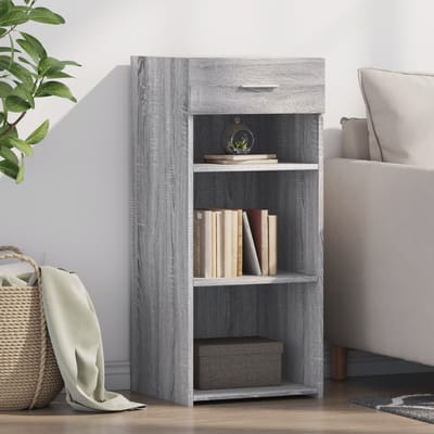 vidaXL - Dressoir - 40x42,5x93 - cm - bewerkt - hout - grijs - sonoma - eikenkleur