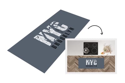 Keukenloper - Loper keuken - New York - Brooklyn - NYC - 120x50 cm - Keukenloper vinyl