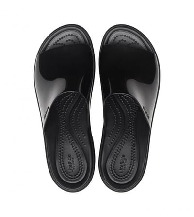 Crocs Brooklyn - Casual Sandalen - Hoge Glans Hak - Zwart