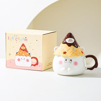 Cartoon Uitdrukking Keramische Mok Hooguitziende Souvenir Cadeau Waterbeker voor Beste Vriendin Hart Mok Thuis Ontbijtbeker 301-400ml