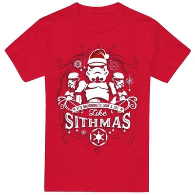 Star Wars Heren Beginning To Look A Lot Like Sithmus Kerst T-Shirt (Rood)