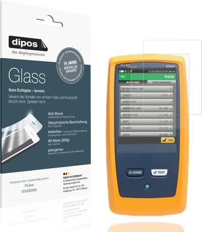 dipos – 2x Matte Pantserfolie geschikt voor Fluke DSX8000 | 9H Screenprotector