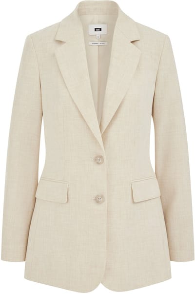 WE Fashion Dames regular fit gemêleerde blazer
