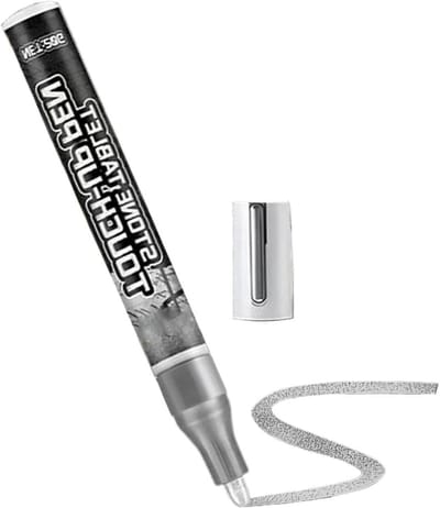 Verfstiften Grafsteen - Restauratie Markers - Inscripties Herstellen - Sneldrogend Waterdicht - 14 x 2 x 2 cm - Zilver