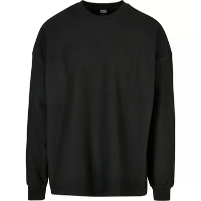 Urban Classics - Rib Terry Boxy Crewneck sweater/trui - 3XL - Zwart