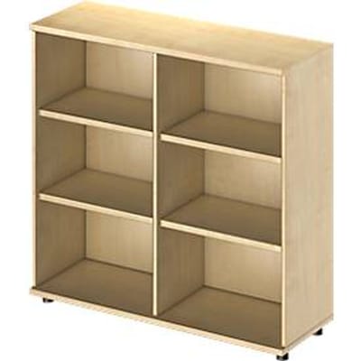 Schäfer Shop Genius Open opzetkast TETRIS WOOD - B 1200 x D 421 x H 1160 mm - 3 OH - met glijders - ahorn decor
